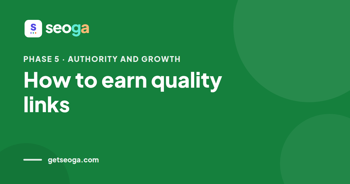 How to earn quality links