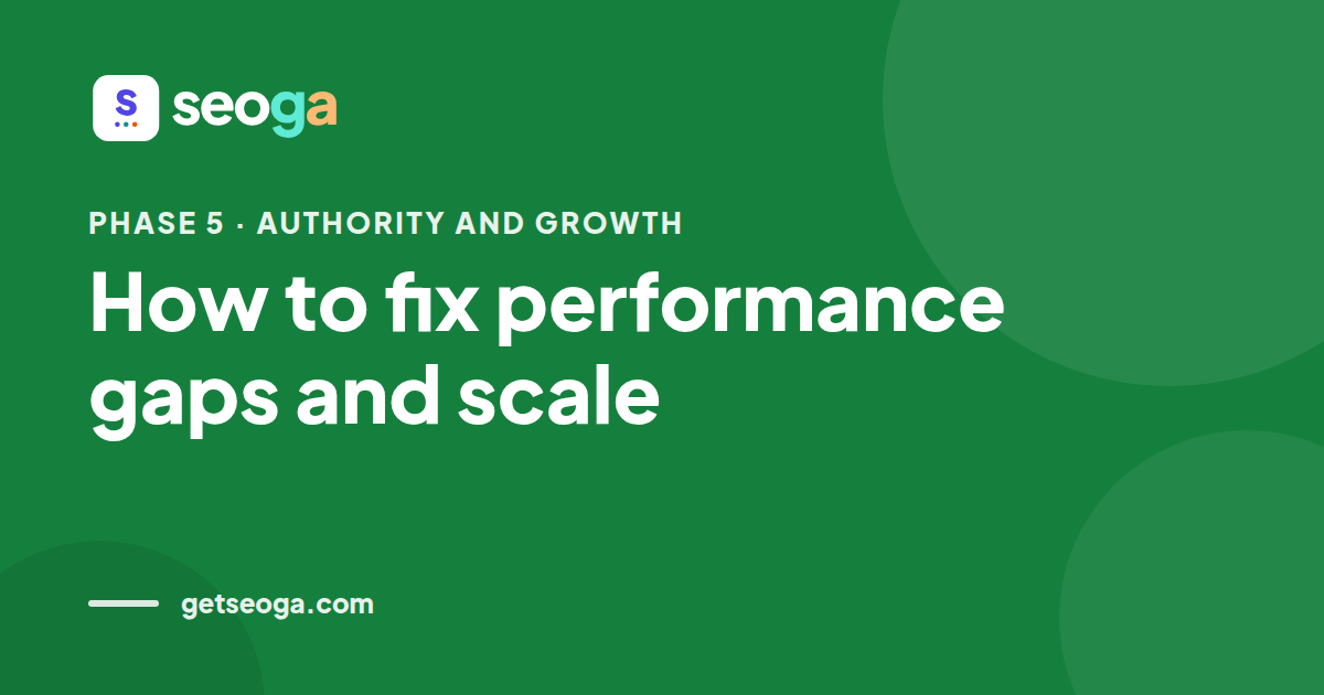 How to fix performance gaps and scale