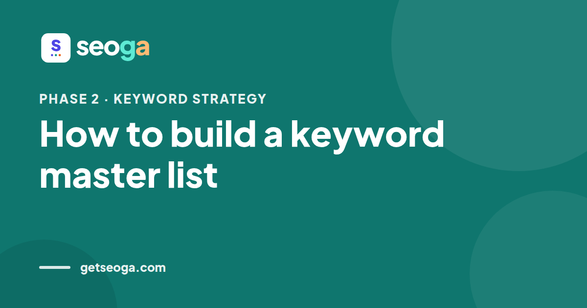 How to build a keyword master list