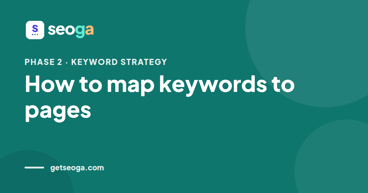 How to map keywords to pages