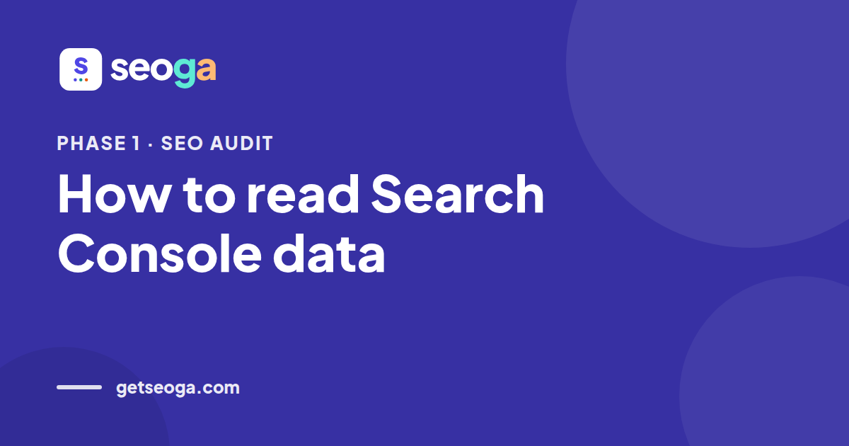 How to read Search Console data