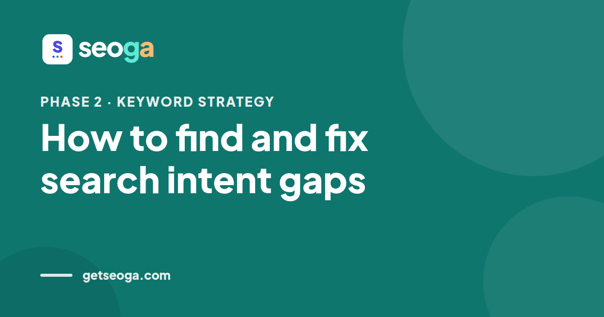 How to find and fix search intent gaps