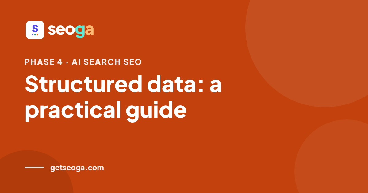Structured data: a practical guide